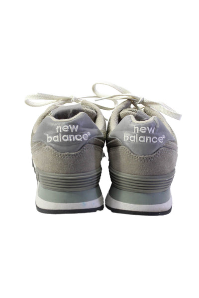 New Balance Mens 574 Lace Up Side Logo Low Top Trainers Sneakers Gray Suede Size