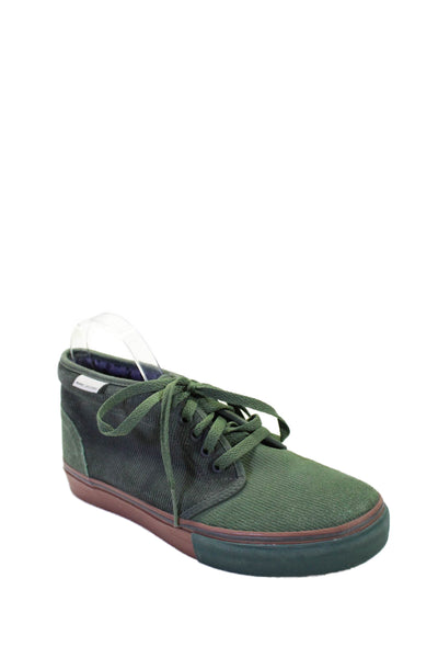 Vans x Marc Jacobs Mens Corduroy High Top Lace Up Sneakers Green Size 8