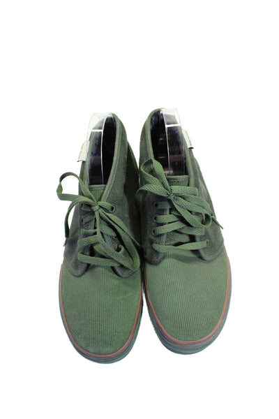 Vans x Marc Jacobs Mens Corduroy High Top Lace Up Sneakers Green Size 8