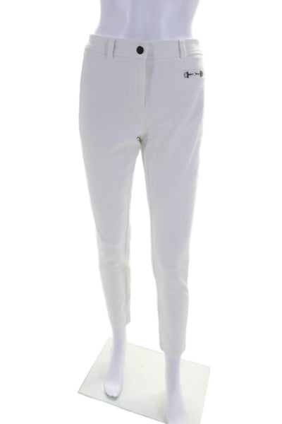 Worth New York Womens Cotton Button Closure Mid-Rise Skinny Pants White Size 0