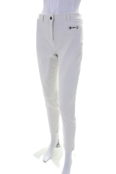 Worth New York Womens Cotton Button Closure Mid-Rise Skinny Pants White Size 0