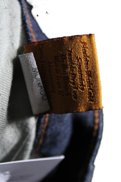 James Cured Womens Cotton Blend Five Poket Low-Rise Bootcut Jeans Navy Size 28
