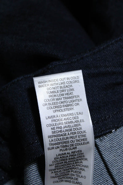 Frame Womens Front Zip High Rise Dark Wash Flare Leg Denim Pants Blue Size 26