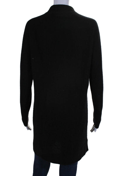 Filoro Womens Wool Cashmere Blend Black Mock Neck Tunic Sweater Top Size S