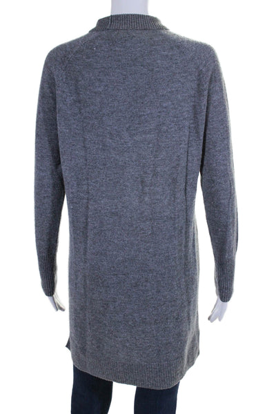 Filoro Womens Wool Cashmere Blend Gray Mock Neck Tunic Sweater Top Size S