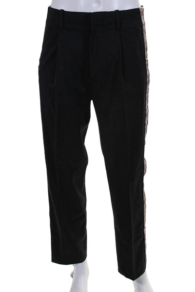 Our Legacy Mens Wool Metallic Striped Straight Dress Pants Black Size EUR 48