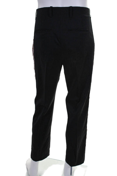 Our Legacy Mens Wool Metallic Striped Straight Dress Pants Black Size EUR 48