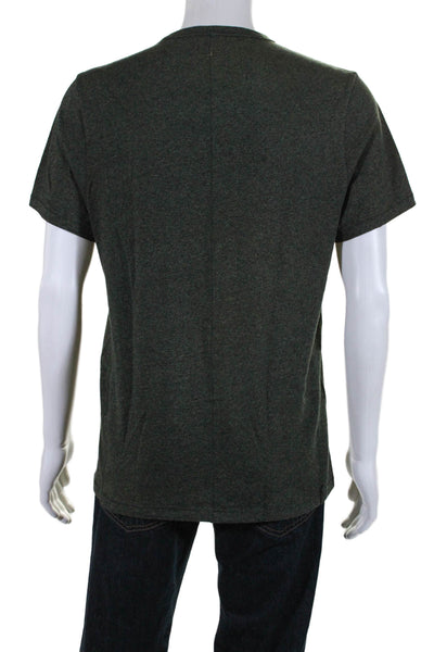 Rag & Bone Mens Cotton Round Neck Short Sleeve Pullover Casual Top Green Size XL