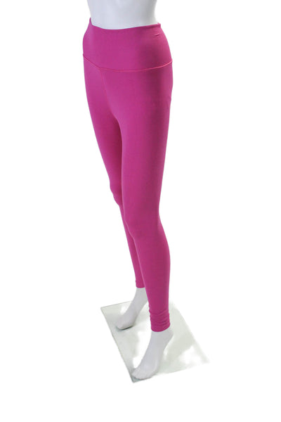 Athleta Women's High Waist Ribbed Full Length Leggings Pink Size XS