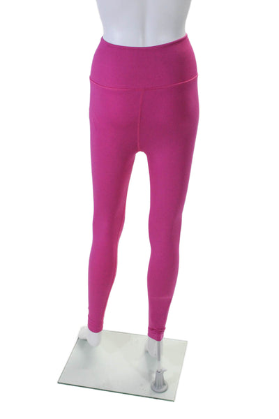 Athleta Women's High Waist Ribbed Full Length Leggings Pink Size XS