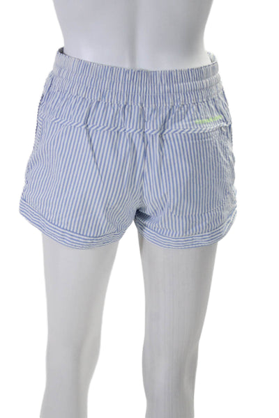 Vineyard Vines Womens Striped Print Drawstring Waist Shorts Blue White Size 2XS