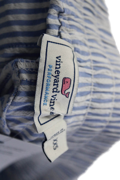 Vineyard Vines Womens Striped Print Drawstring Waist Shorts Blue White Size 2XS