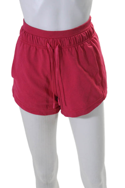 Lululemon Womens Cotton Drawstring Waist High Rise Casual Shorts Hot Pink Size 2