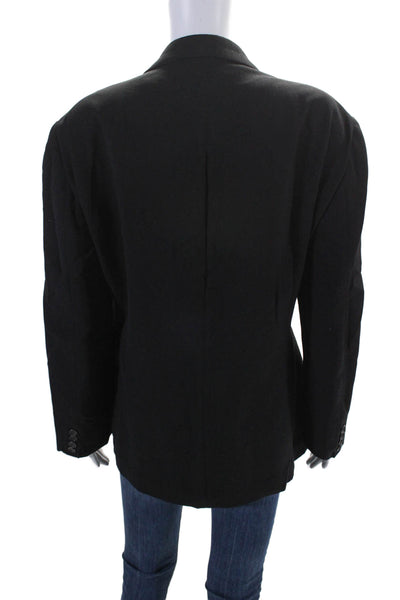 Giorgio Armani Womens Long Sleeve Two Button Blazer Black Size Large