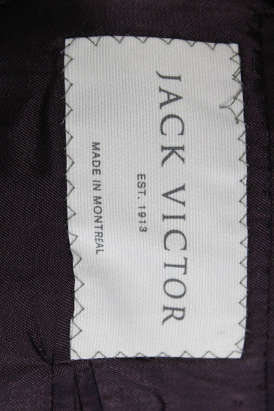 Jack Victor Womens Notched Lapel Two Button Blazer Black Size 38R