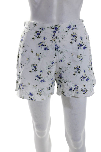 Catherine Catherine Malandrino Womens Elastic Waist Floral White Size Small