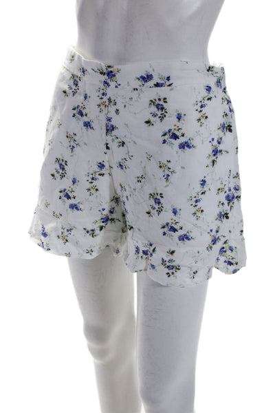 Catherine Catherine Malandrino Womens Elastic Waist Floral White Size Small