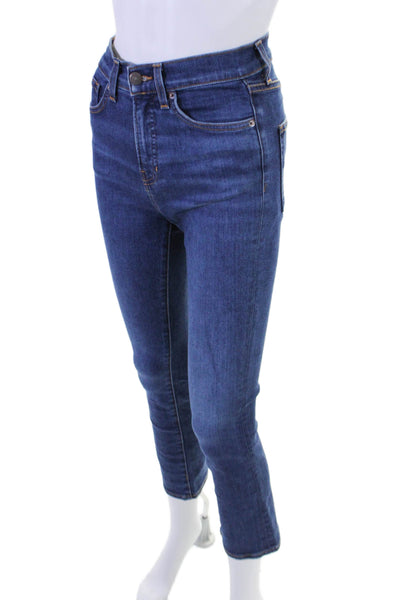 Veronica Beard Womens Cotton Carly Kick Flare Button Zip Jeans Blue Size EUR 25