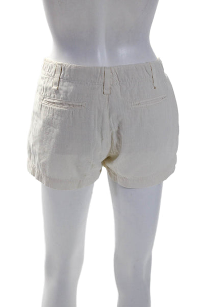 Rag & Bone Jean Womens Cotton Low Rise Mini Khaki Shorts Cream White Size 24