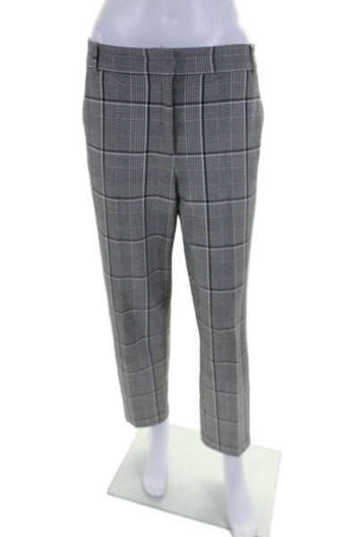 Velvet by Graham & Spencer Womens Gray Plaid Pleated Straight Dress Pants Size 6