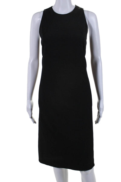 Polo Ralph Lauren Womens Back Zip Sleeveless Crew Neck Shift Dress Black Size 4