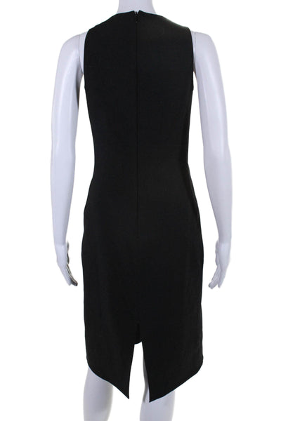 Polo Ralph Lauren Womens Back Zip Sleeveless Crew Neck Shift Dress Black Size 4