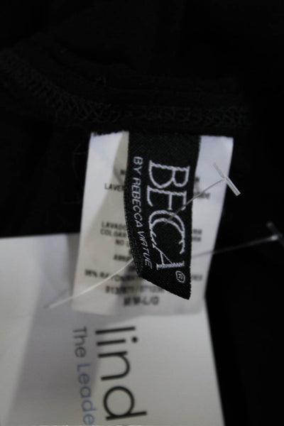 Becca by Rebecca Virtue Womens Shredded Sleeveless Dress Black Size Medium