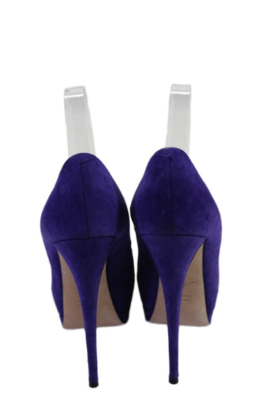 Giuseppe Zanotti Design Womens Peep Toe Stiletto Heels Pumps Purple Size EUR 38