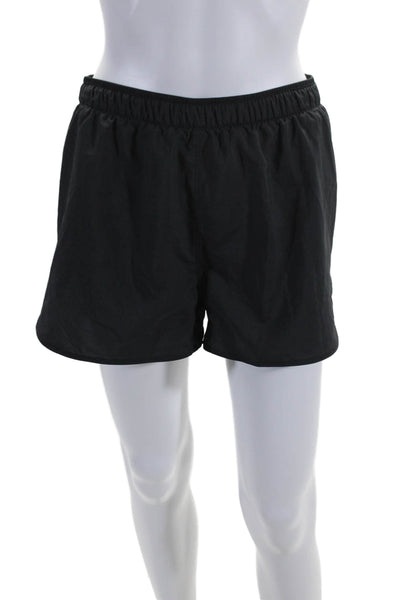 The North Face Womens Elastic Waist Drawstring Athletic Shorts Black Large