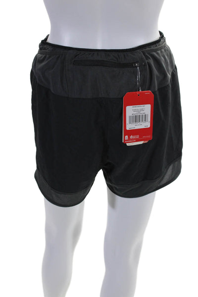 The North Face Womens Elastic Waist Drawstring Athletic Shorts Black Large