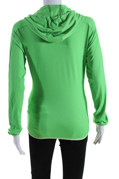 Arc'teryx Womens Full Zipper Hooded Blouse Lime Green Size Extra Small