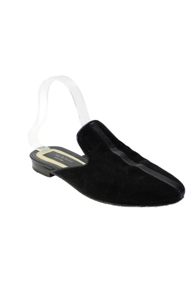 Rag & Bone Womens Slip On Point Toe Flat Shoes Suede Black Size 5.5