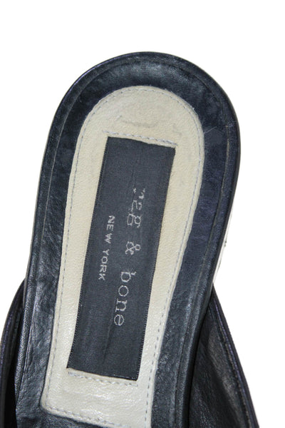 Rag & Bone Womens Slip On Point Toe Flat Shoes Suede Black Size 5.5