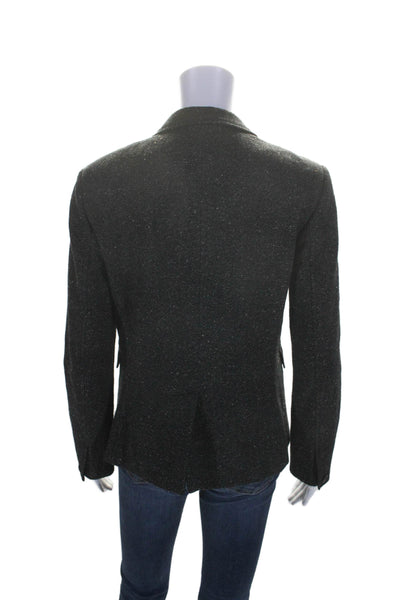 Rag & Bone Womens Wool Black Textured Two Button Long Sleeve Blazer Size 4