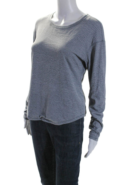 Lululemon Women's Round Neck Long Sleeves Athletic T-Shirt Gray Size S