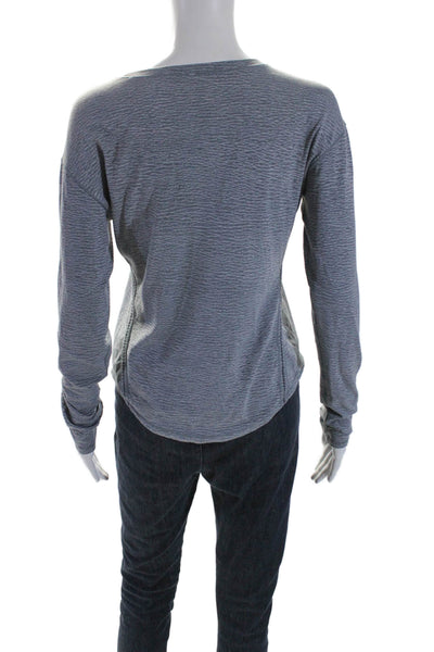 Lululemon Women's Round Neck Long Sleeves Athletic T-Shirt Gray Size S