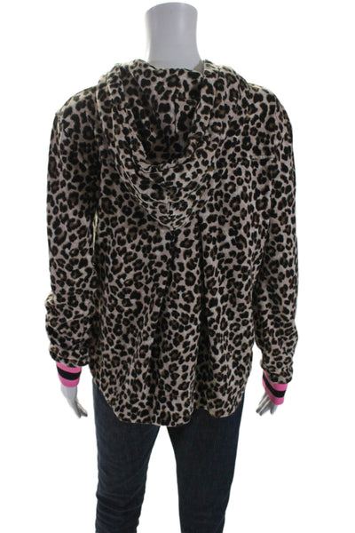 Veronica Beard Women's Hood Long Sleeves Pullover Sweatshirt Animal Print Size S