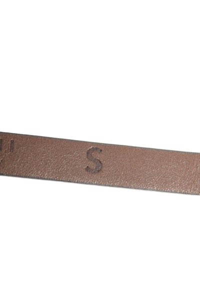 Marni Womens Dark Brown Leather Skinny Belt Size S