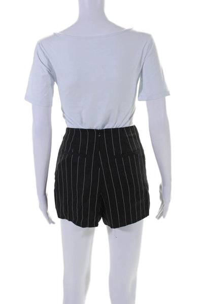 Lovers + Friends Womens Striped Bow Front Skort Black White Size Extra Small