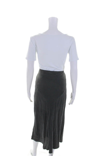 Sincerely Jules For Bandier Womens Silk A Line Maxi Skirt Black Size Small