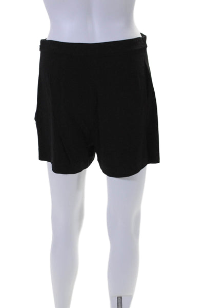 Theory Womens Side Zip Flat Front Above Knee Casual Shorts Black Size 4 US