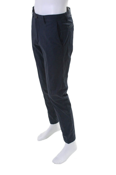 Theory Mens Buttoned Flat Front Zipped Tapered Dress Pants Navy Size EUR 31