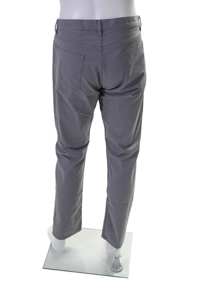 Theory Men's Button Closure Five Pockets Straight Leg Pants Gray Size 34