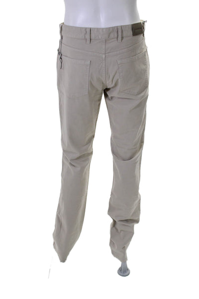 Theory Men's Button Closure Five Pockets Straight Leg Pants Gray Size 34