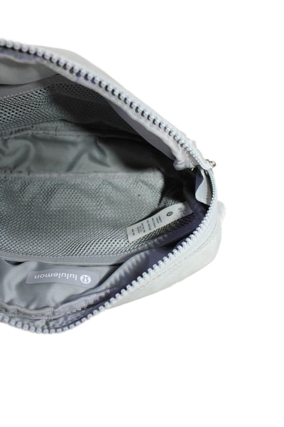 Lululemon Womens Silver Tone Zipper Closure Everywhere Belt Bag Light Gray