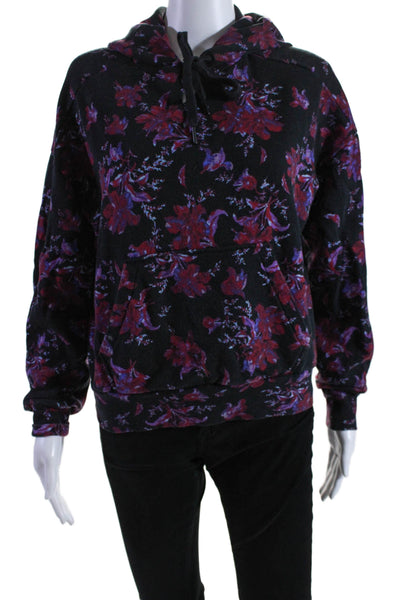 Rag & Bone Women's Hood Long Sleeves Pullover Floral Sweatshirt Size XS