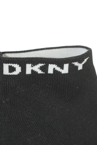 DKNY Womens Slip On Platform Trainer High Top Sneakers Black Size 5.5