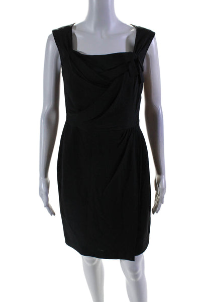 Moschino Cheap & Chic Womens Square Neck Sleeveless Wrap Mini Dress Black Size 2