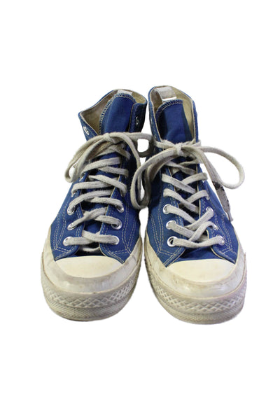 Comme Des Garcons Womens Lace Up High Top Sneakers Blue Size 9 US