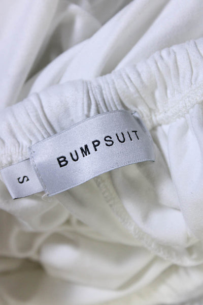 Bump Suit Womens High Rise Pull On Wide Leg Maternity Pants White Size Small